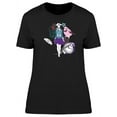 thumbnail image 1 of Woman With Bird & Clock T-Shirt Women -Image by Shutterstock, Female Medium, 1 of 2