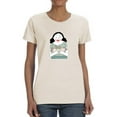 thumbnail image 1 of Woman With Birds T-Shirt Women -Hicabi De Merc Designs, Female Medium, 1 of 4