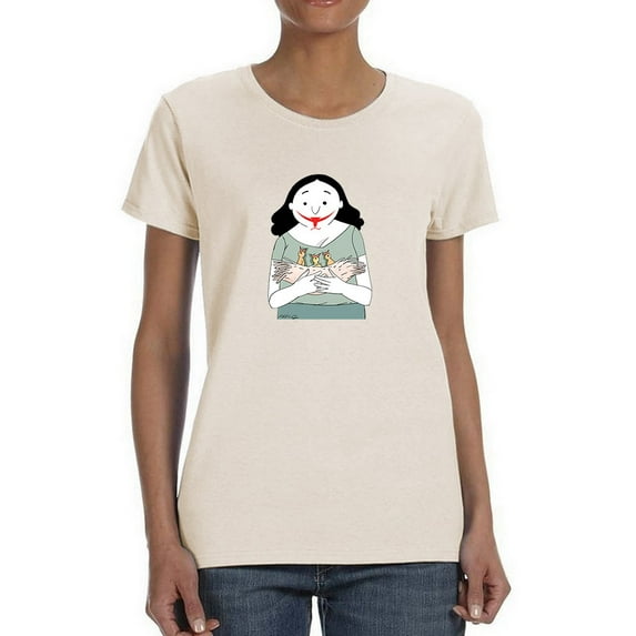 Woman With Birds T-Shirt Women -Hicabi De Merc Designs, Female XX-Large