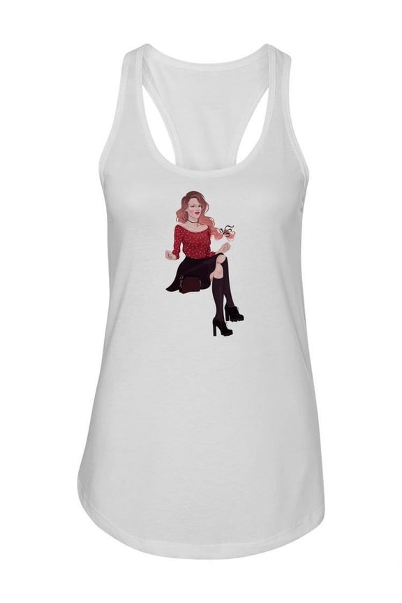 Woman With Fashion Tank Women -Image by Shutterstock, Female Small