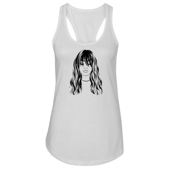 Woman With Long Bangs. Tank Women -Image by Shutterstock, Female Small
