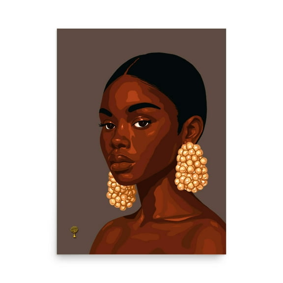 Woman With The Pearl Earrings Print