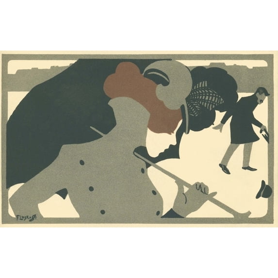 Woman With Umbrella Poster Print By Mary Evans Picture Librarypeter & Dawn Cope Collection (36 X 24)