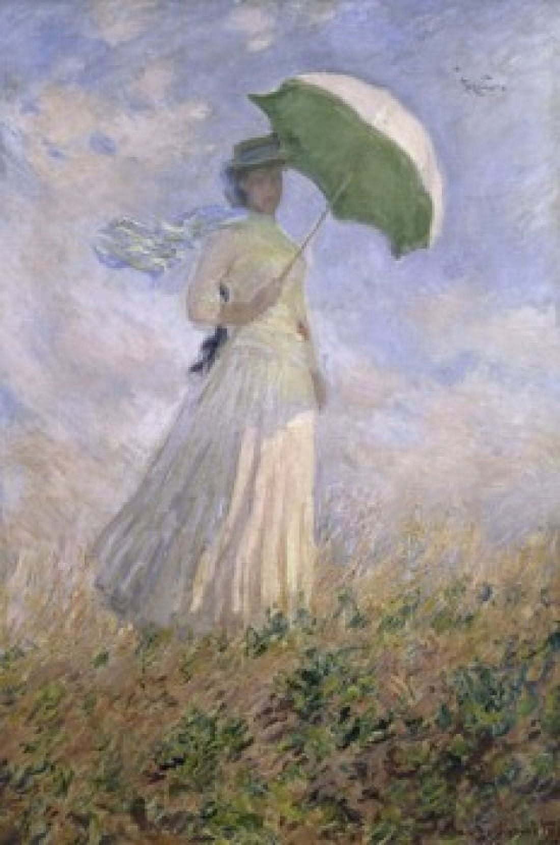 Woman With a Parasol Turned Toward the Right 1886 Claude Monet (1840-1926French) Musee dOrsay Paris Canvas Art - Claude Monet (18 x 24)