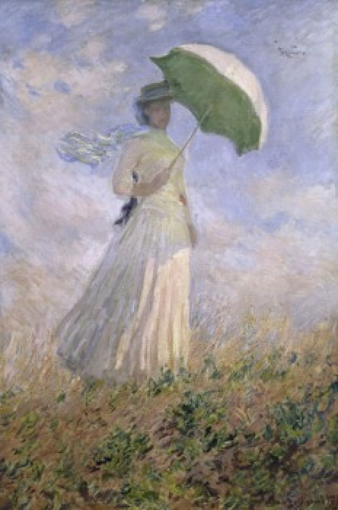 Woman With a Parasol Turned Toward the Right 1886 Claude Monet (1840-1926French) Musee dOrsay Paris Canvas Art - Claude Monet (24 x 36)