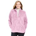 thumbnail image 1 of Woman Within Fluffy Fleece Jacket Oversized Zip-Up Jacket, 1 of 2