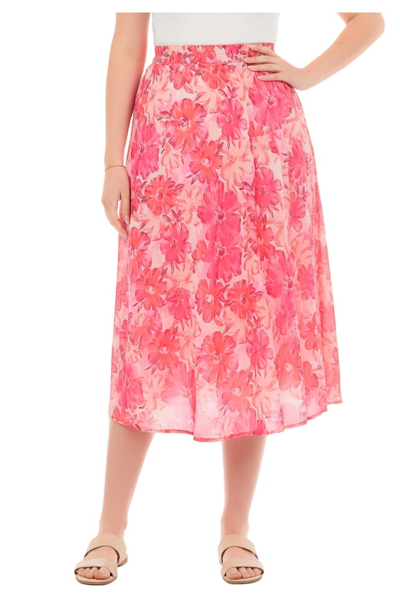 Plus Size 2-In-1 Reversible Skirt