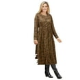 thumbnail image 1 of Woman Within Plus Size 21-Button Velour Dress, 1 of 3