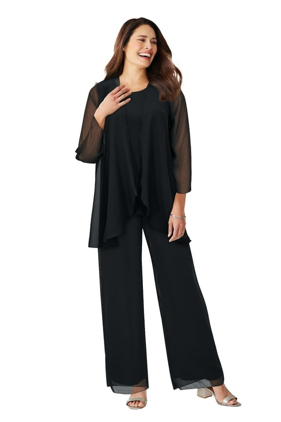 Plus Size 3 Piece Cascade Pant Set