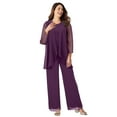 thumbnail image 1 of Woman Within Plus Size 3 Piece Cascade Pant Set, 1 of 1