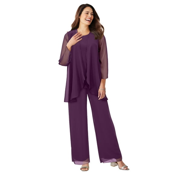 Woman Within Plus Size 3 Piece Cascade Pant Set