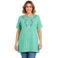 thumbnail image 1 of Woman Within Plus Size 7-Day Embroidered Pointelle Tunic, 1 of 5