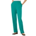 thumbnail image 1 of Woman Within Plus Size 7-Day Straight-Leg Elastic-Waist Stretchy Knit Pant, 1 of 6
