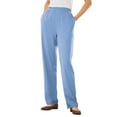 thumbnail image 1 of Woman Within Plus Size 7-Day Knit Straight Leg Pant Stretch Elastic Waist (Petite & Tall Available), 1 of 6