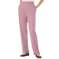 thumbnail image 1 of Woman Within Plus Size 7-Day Knit Straight Leg Pant Stretch Elastic Waist (Petite & Tall Available), 1 of 6