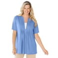 thumbnail image 1 of Woman Within Plus Size 7-Day Layer-Look Elbow-Sleeve Tee, 1 of 6