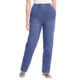 thumbnail image 1 of Woman Within Plus Size 7-Day Straight-Leg Elastic-Waist Denim Jean (Petite & Tall Available), 1 of 2