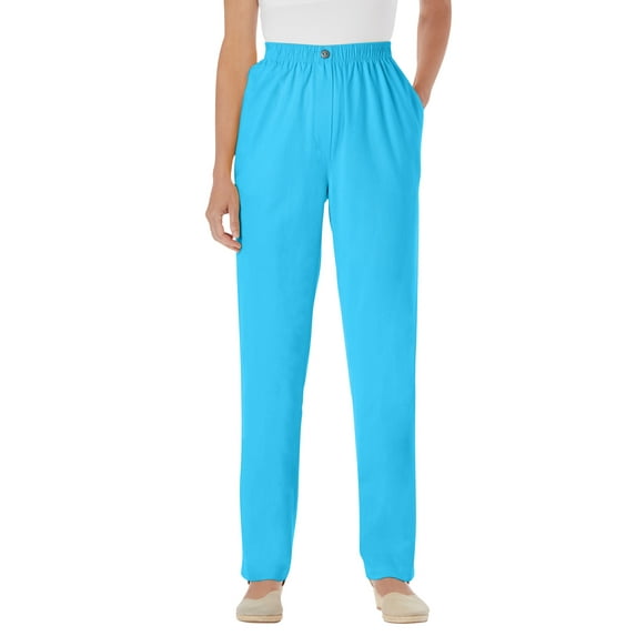 Woman Within Plus Size 7-Day Straight-Leg Elastic-Waist Denim Jean (Petite & Tall Available)