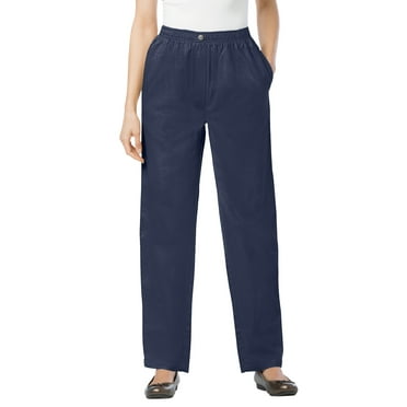 Woman Within Plus Size 7-Day Straight-Leg Elastic-Waist Denim Jean (Petite & Tall Available)