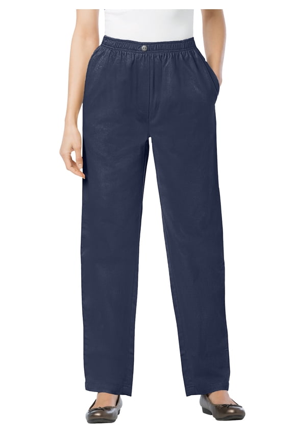 Plus Size 7-Day Straight-Leg Elastic-Waist Denim Jean (Petite & Tall Available)