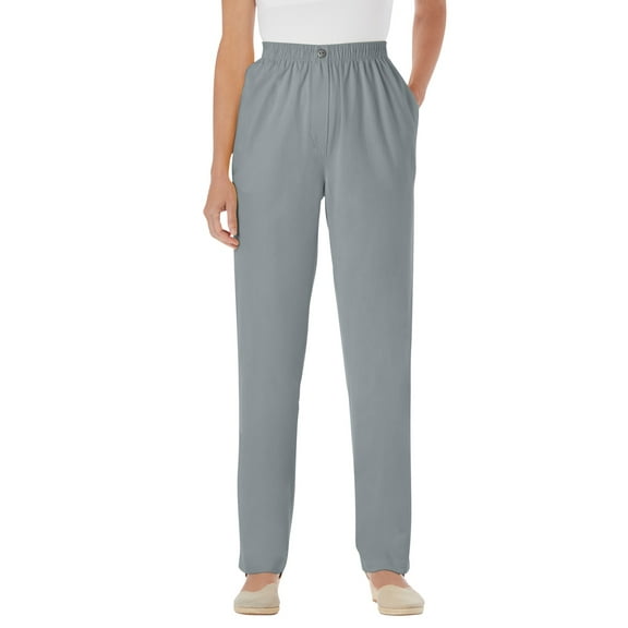 Woman Within Plus Size 7-Day Straight-Leg Elastic-Waist Denim Jean (Petite & Tall Available)