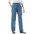thumbnail image 1 of Woman Within Plus Size 7-Day Straight-Leg Elastic-Waist Denim Jean (Petite & Tall Available), 1 of 5