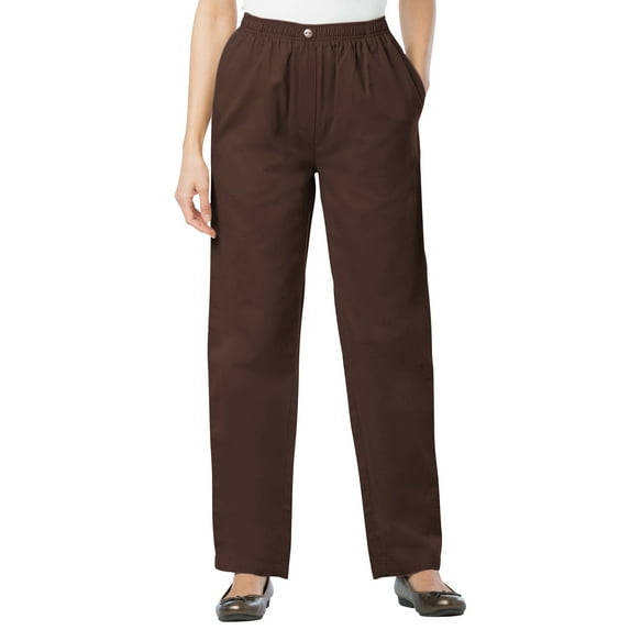 Woman Within Plus Size 7-Day Straight-Leg Elastic-Waist Denim Jean (Petite & Tall Available)