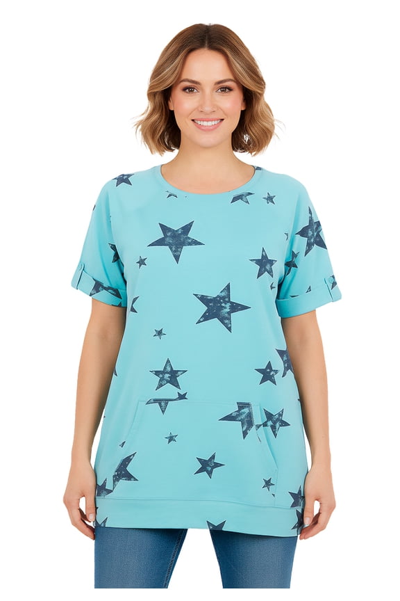 Plus Size Americana Kangaroo Pocket Tee