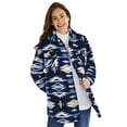thumbnail image 1 of Woman Within Plus Size Berber Shirt Jacket Long Oversized Fuzzy Fleece Shacket, 1 of 3