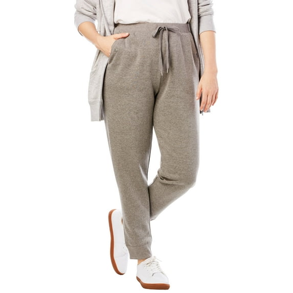 Woman Within Plus Size Better-Fleece Pull-On Jogger Sweatpants