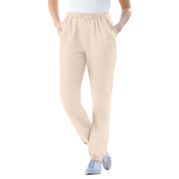 Woman Within Plus Size Better-Fleece Pull-On Jogger Sweatpants