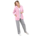 thumbnail image 1 of Woman Within Plus Size Better Fleece Zip-Front Hoodie Long Oversized Sweatshirt, 1 of 6
