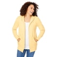 thumbnail image 1 of Woman Within Plus Size Better Fleece Zip-Front Hoodie Long Oversized Sweatshirt, 1 of 6