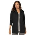 thumbnail image 1 of Woman Within Plus Size Better Fleece Zip-Front Hoodie Long Oversized Sweatshirt, 1 of 6