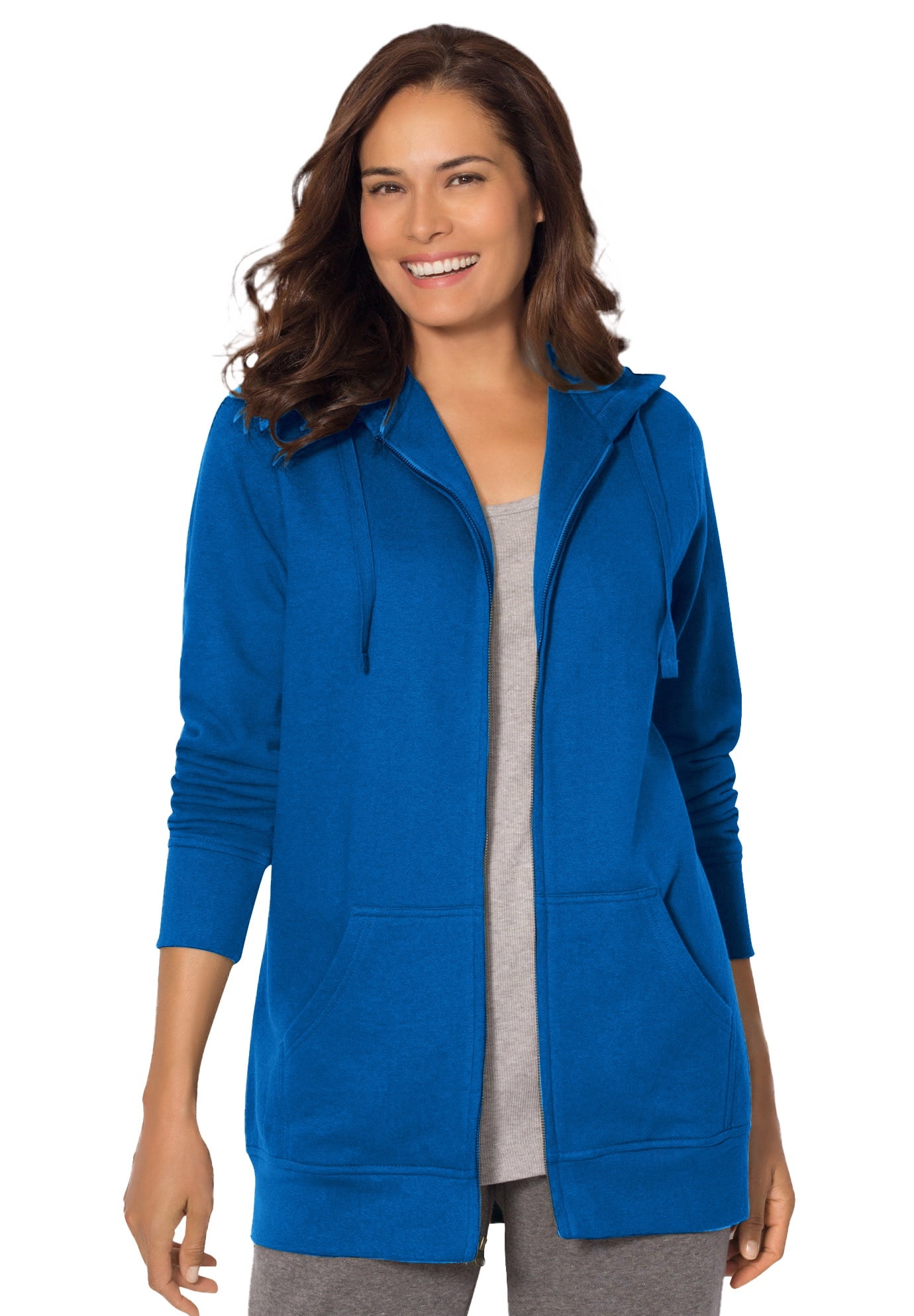 Plus Size Striped Long Sleeve Hoodie
