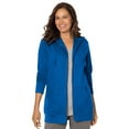 thumbnail image 1 of Woman Within Plus Size Better Fleece Zip-Front Hoodie Long Oversized Sweatshirt, 1 of 6