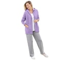 thumbnail image 1 of Woman Within Plus Size Better Fleece Zip-Front Hoodie Long Oversized Sweatshirt, 1 of 6