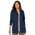 thumbnail image 1 of Woman Within Plus Size Better Fleece Zip-Front Hoodie Long Oversized Sweatshirt, 1 of 6
