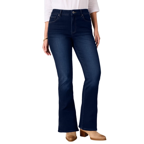 Woman Within Plus Size Stretch Bootcut Clean Jeans