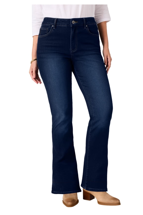 Plus Size Stretch Bootcut Clean Jeans