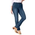 thumbnail image 1 of Woman Within Plus Size Stretch Bootcut Clean Jeans, 1 of 4