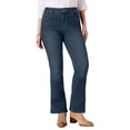 thumbnail image 1 of Woman Within Plus Size Stretch Bootcut Clean Jeans, 1 of 4