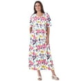 thumbnail image 1 of Woman Within Plus Size Button-Front Elbow-Sleeve Knit Dress, 1 of 6