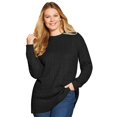 thumbnail image 1 of Woman Within Plus Size Cable Knit Pullover Crewneck Sweater, 1 of 6