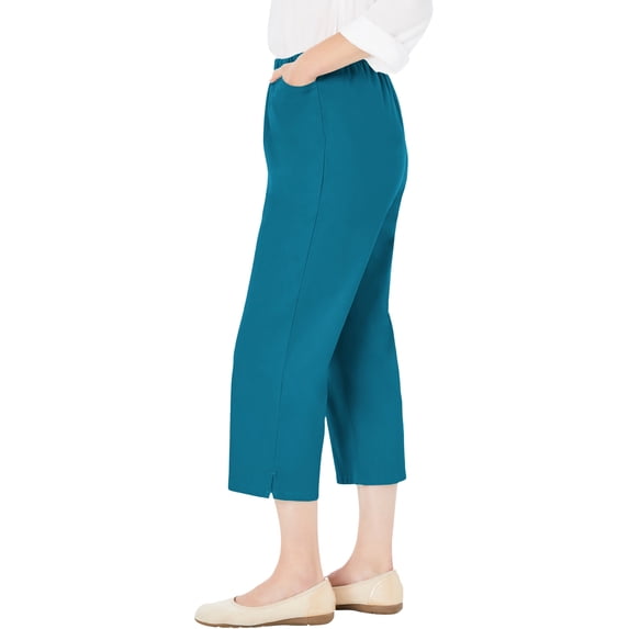Woman Within Plus Size Petite Capri Fineline Denim Jean