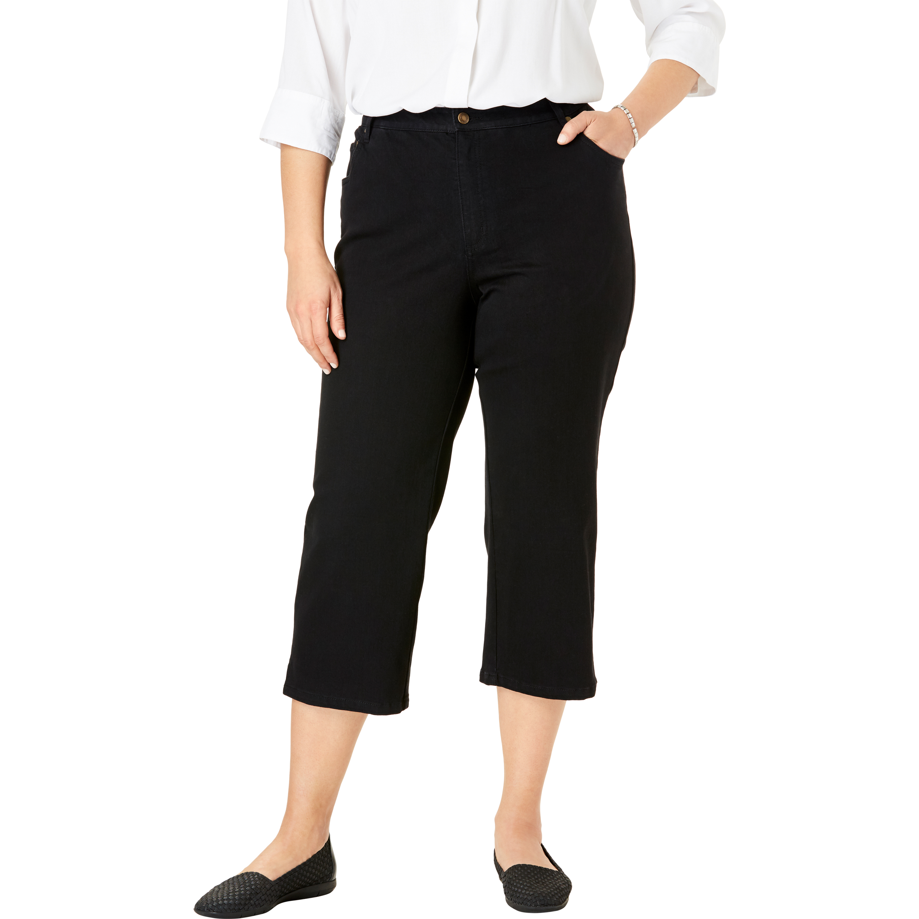 Woman Within Plus Size Capri Stretch Jean Jeans - image 1 of 4