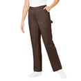 thumbnail image 1 of Woman Within Plus Size Petite Back-Elastic All-Cotton Denim Carpenter Jeans, 1 of 3