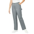 thumbnail image 1 of Woman Within Plus Size Back-Elastic All-Cotton Denim Carpenter Jeans, 1 of 3