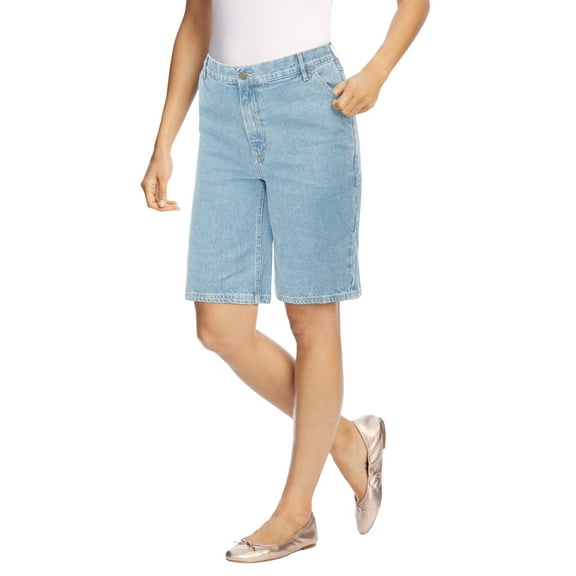 Woman Within Plus Size Carpenter Denim Short