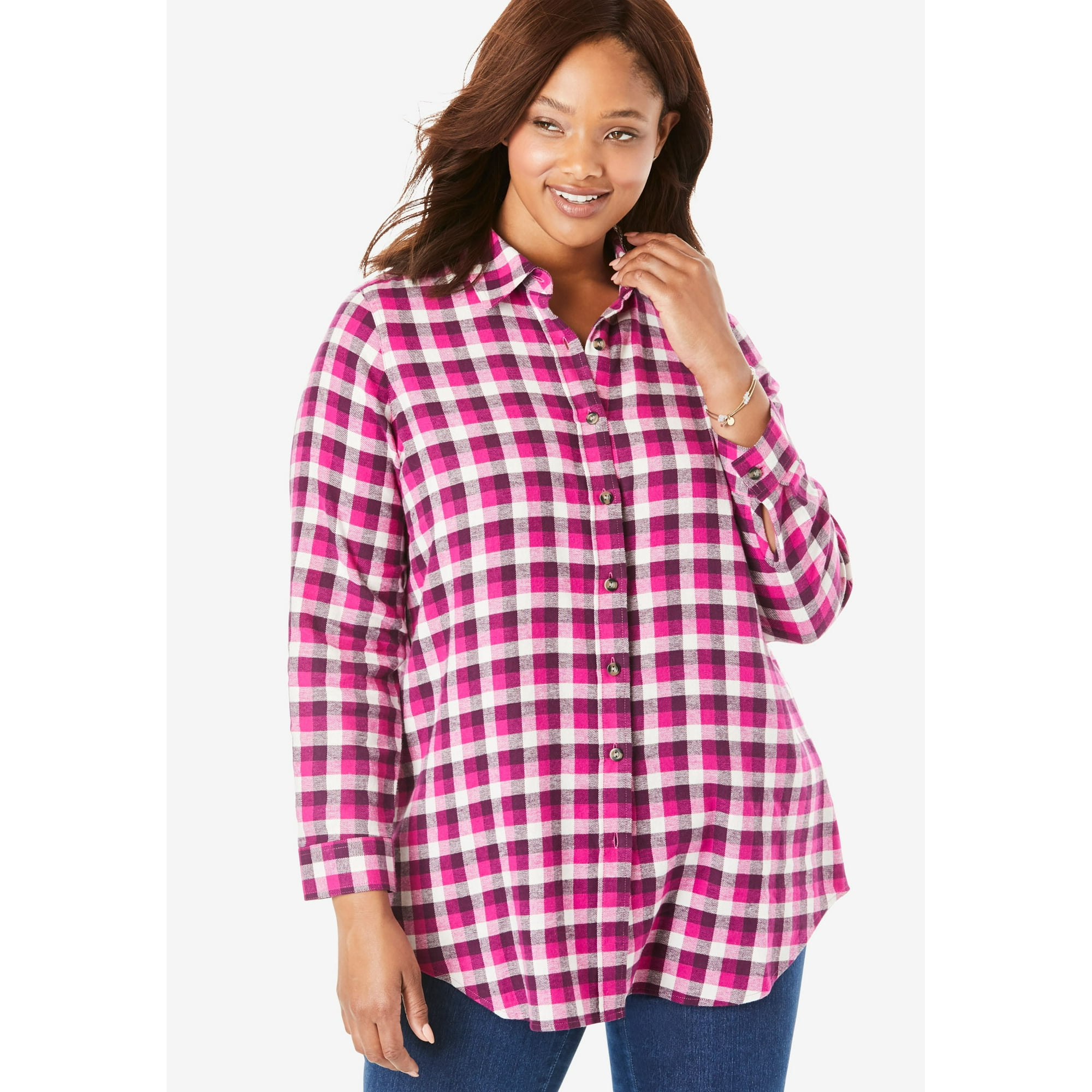 Woman Within Plus Size Classic Shirt - Walmart.com